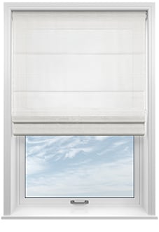 Sintra Voile, White Clarity - Motorised Roman Blind